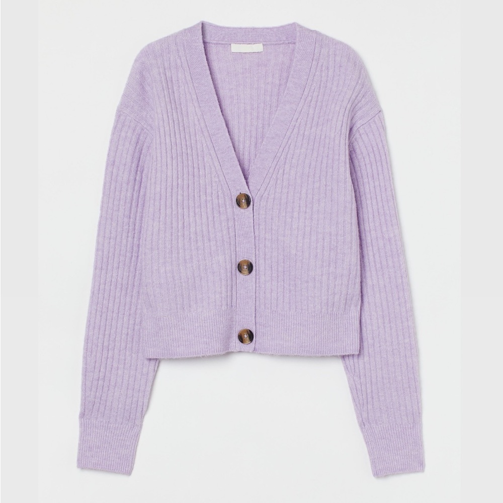 H&M Lilac Button Cardigan Size XS